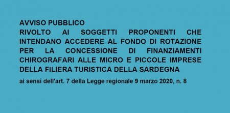 Finanziamenti a tasso zero per le micro e piccole imprese della filiera turistica della Sardegna