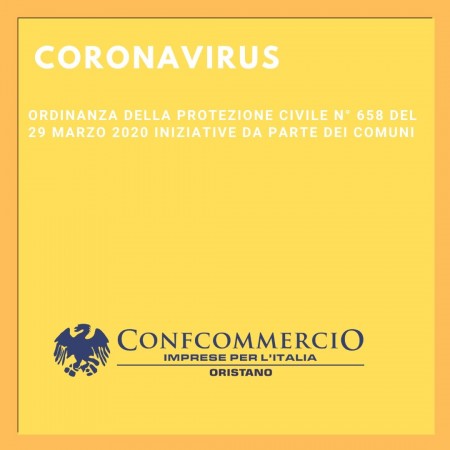 Ordinanza della protezione civile n° 658 del 29 marzo 2020 iniziative da parte dei Comuni