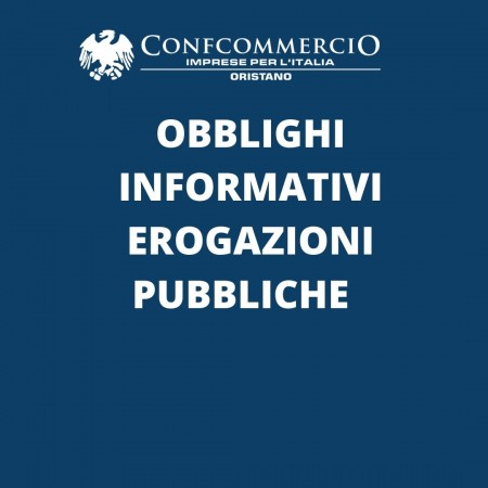 Obblighi informativi erogazioni pubbliche