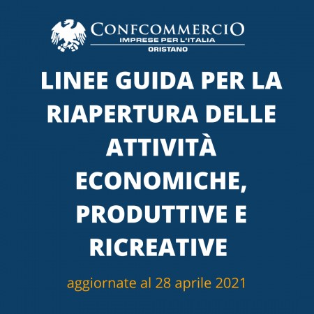 Emergenza COVID-19 – Conferenza delle Regioni – “Linee guida per la ripresa delle attività economiche e sociali”
