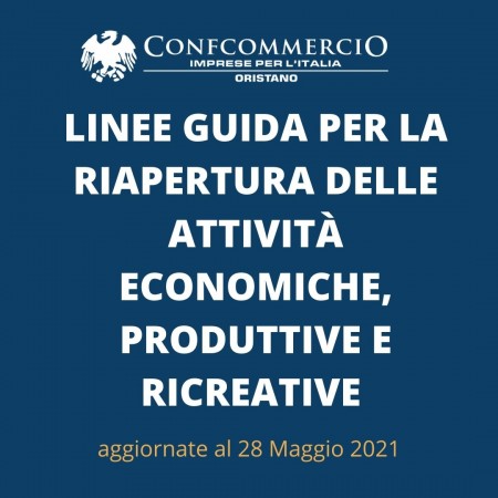 Nuovo coronavirus – Linee guida per la ripresa delle attività economiche e sociali