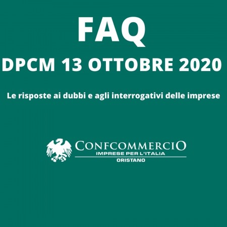 FAQ DPCM 13 OTTOBRE 2020