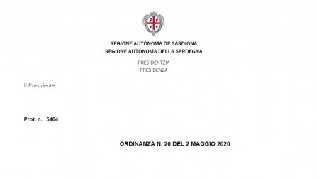 Nuova ordinanza Regione Sardegna