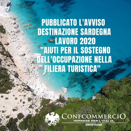 Pubblicato l’avviso Destinazione Sardegna Lavoro 2020 “Aiuti per il sostegno dell’occupazione nella filiera turistica”