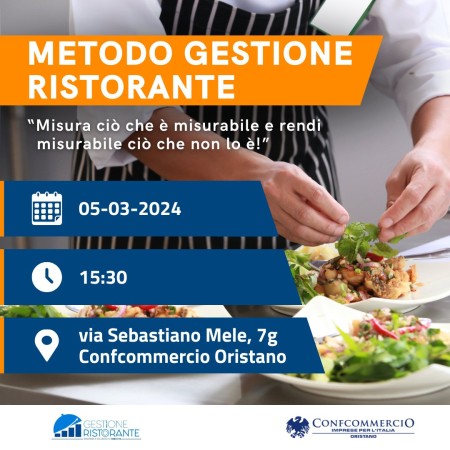 SEMINARIO INFORMATIVO – METODO GESTIONE RISTORANTE