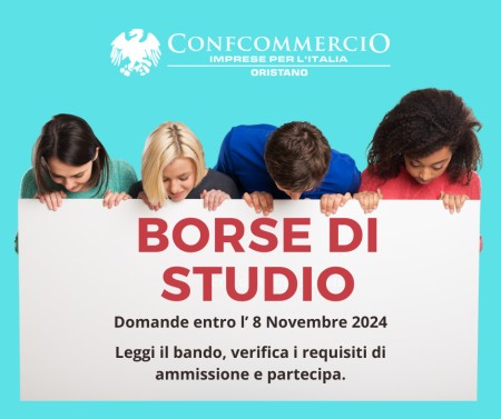BORSE DI STUDIO – CONFCOMMERCIO ORISTANO