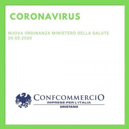Nuova ordinanza Ministero della salute 20.03.2020